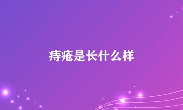 痔疮是长什么样