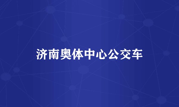 济南奥体中心公交车