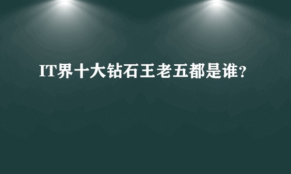 IT界十大钻石王老五都是谁？