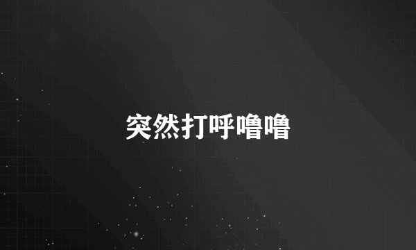 突然打呼噜噜