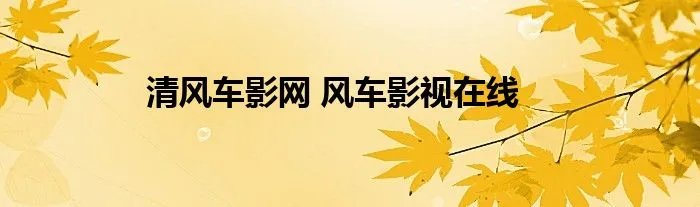 清风车影网 风车影视在线