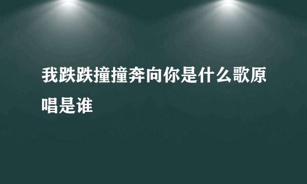 我跌跌撞撞奔向你是什么歌原唱是谁