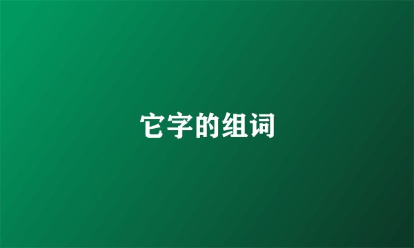 它字的组词