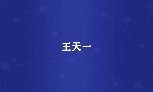 王天一