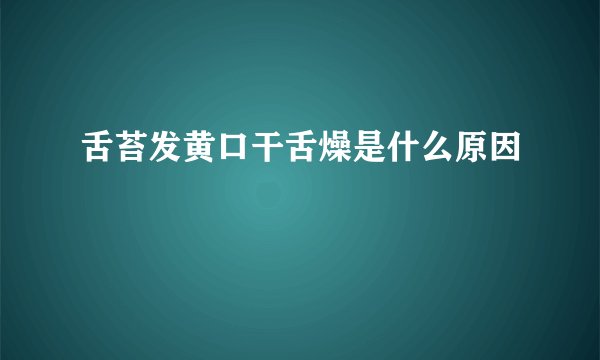 舌苔发黄口干舌燥是什么原因