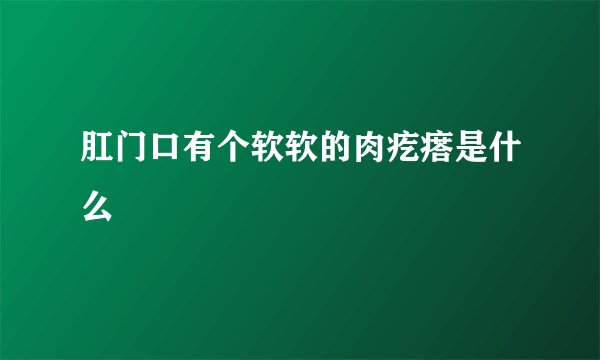 肛门口有个软软的肉疙瘩是什么