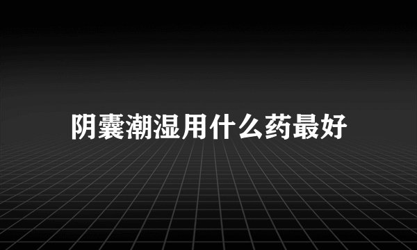 阴囊潮湿用什么药最好