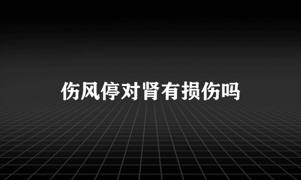 伤风停对肾有损伤吗