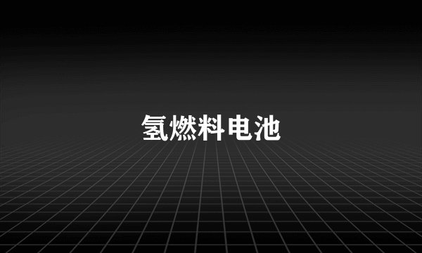氢燃料电池