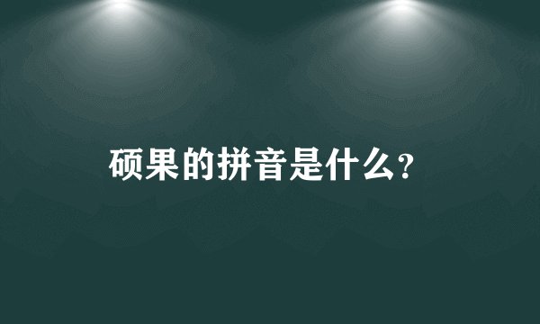 硕果的拼音是什么？