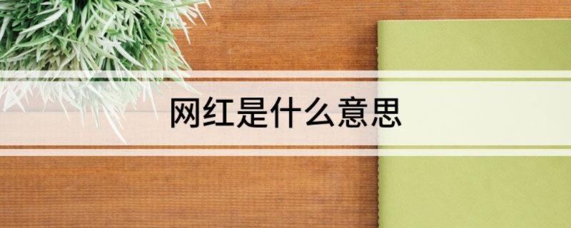 网红是什么意思