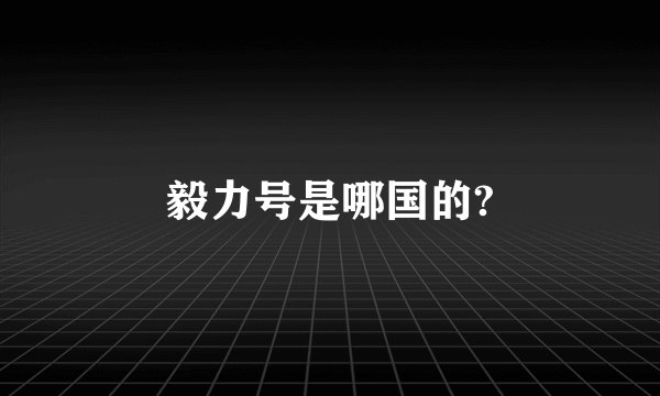 毅力号是哪国的?