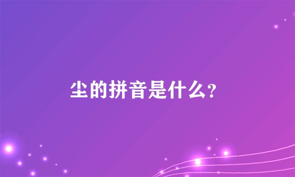 尘的拼音是什么?