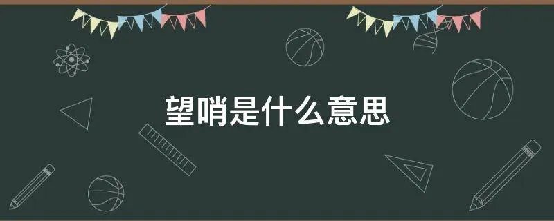 望哨是什么意思