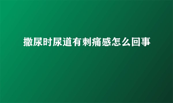 撒尿时尿道有刺痛感怎么回事