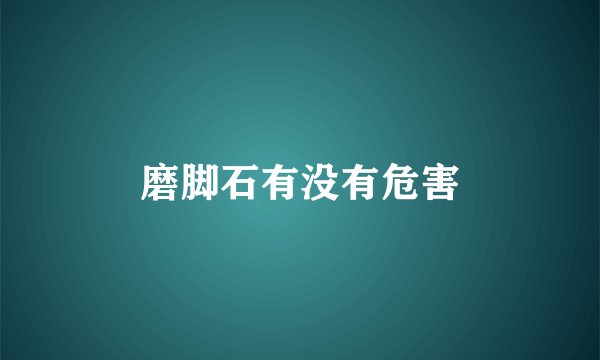 磨脚石有没有危害
