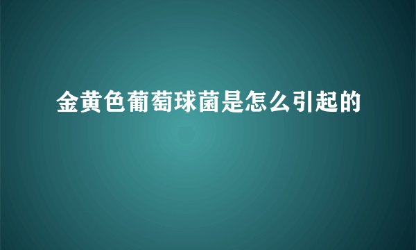 金黄色葡萄球菌是怎么引起的
