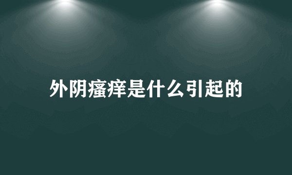 外阴瘙痒是什么引起的