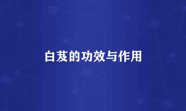 白芨的功效与作用