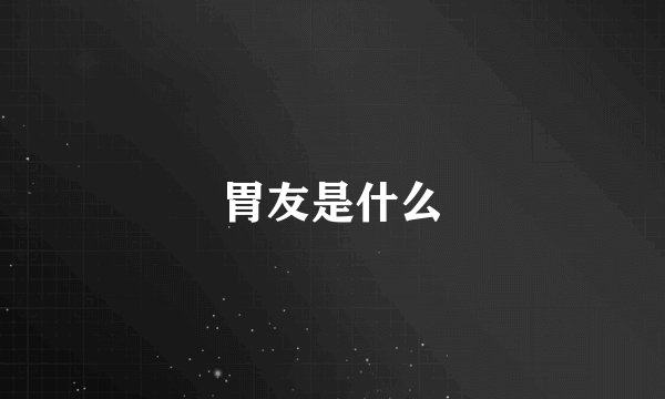 胃友是什么