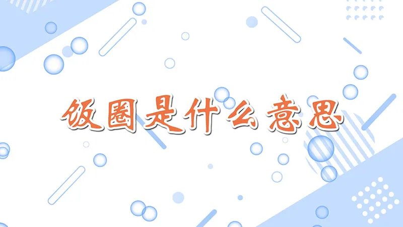 饭圈是什么意思