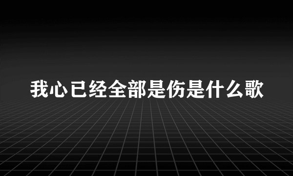 我心已经全部是伤是什么歌