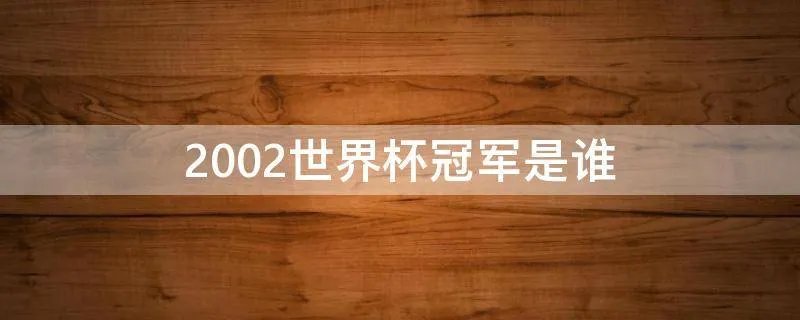 2002世界杯冠军是谁