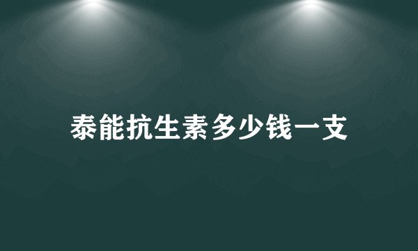 泰能抗生素多少钱一支