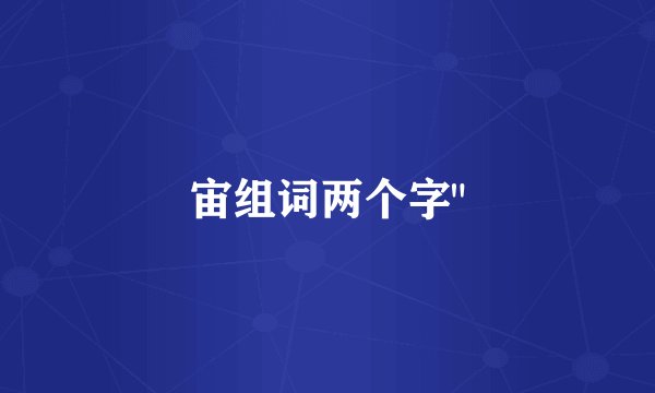 宙组词两个字