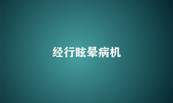 经行眩晕病机