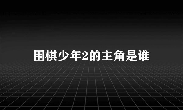 围棋少年2的主角是谁