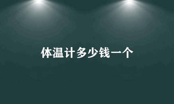 体温计多少钱一个