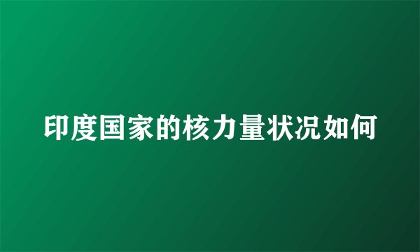 印度国家的核力量状况如何