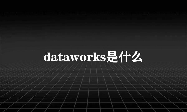dataworks是什么