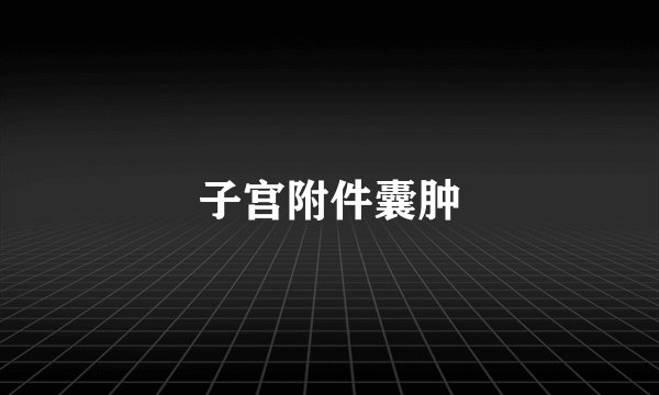 子宫附件囊肿