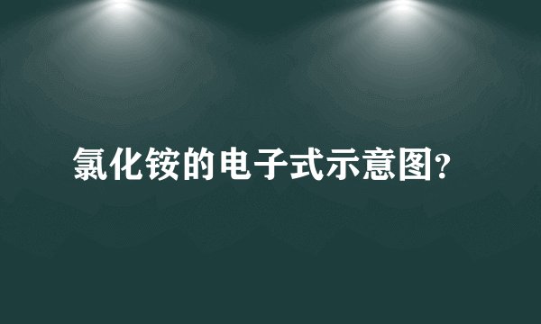 氯化铵的电子式示意图?