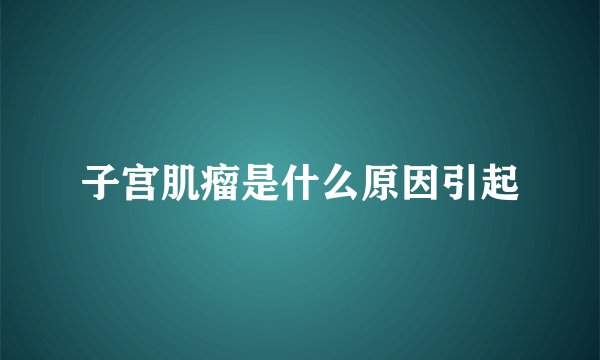 子宫肌瘤是什么原因引起
