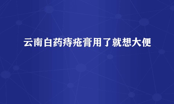 云南白药痔疮膏用了就想大便